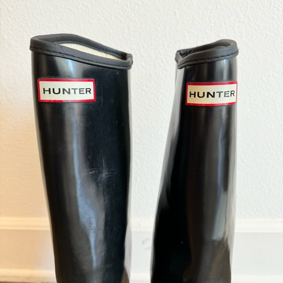 Hunter REGENT Black Equestrian Riding Boot Style Rare No Buckle wellies FLAW - Picture 3 of 15